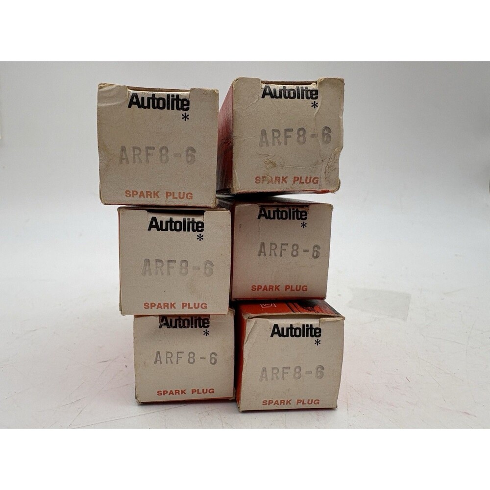 Lot 6 Vintage Autolite Motorcraft ARF8-6 Spark Plugs NOS Ford OEM USA